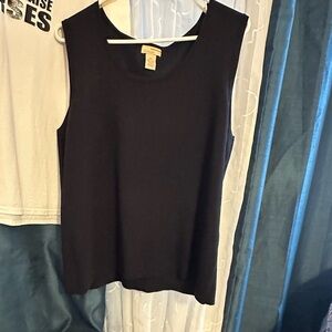 Choices Black Sleeveless Tank Top